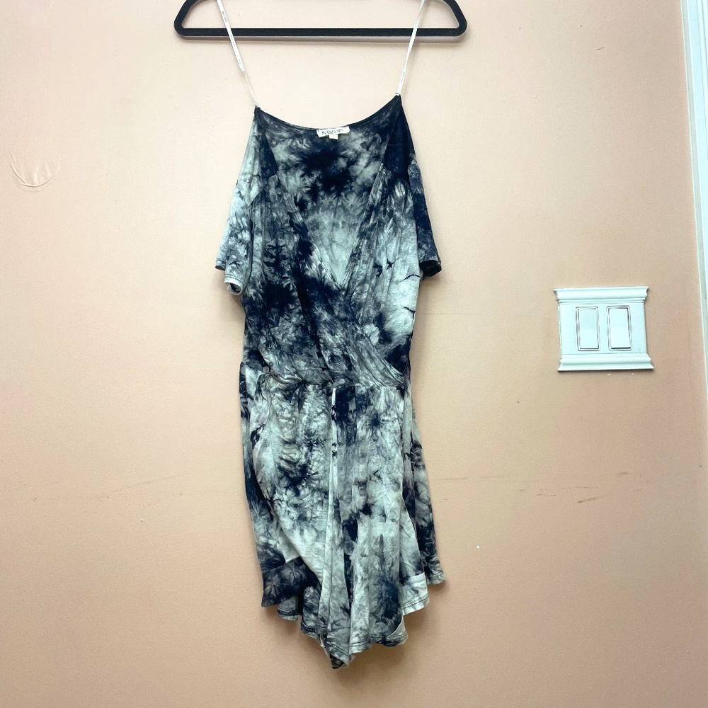 Black and white short dress